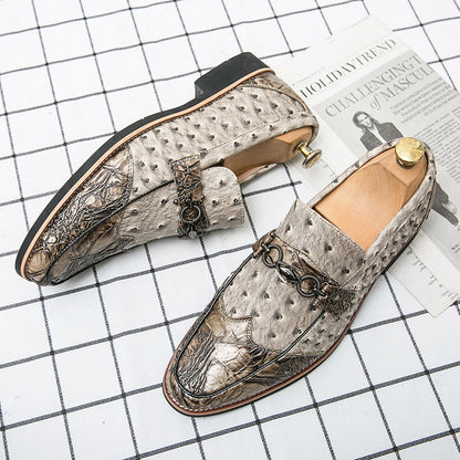 Men's slip-ons with textured upper material
