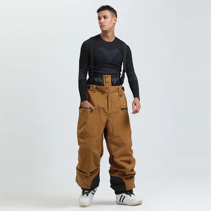 Herren Damen Skihose mit Hosenträgern Schneeoverall Wasserdicht -40 Grad Wärme