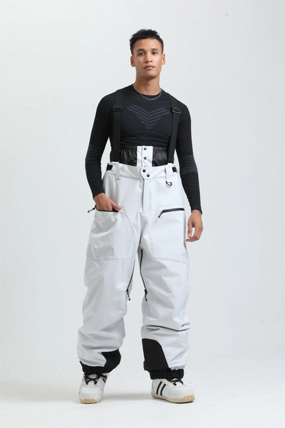 Herren Damen Skihose mit Hosenträgern Schneeoverall Wasserdicht -40 Grad Wärme