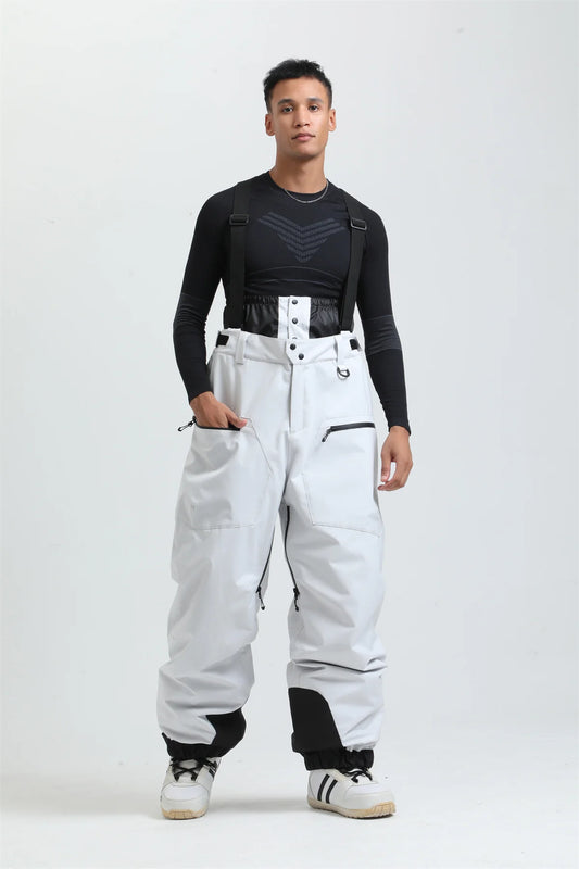 Herren Damen Skihose mit Hosenträgern Schneeoverall Wasserdicht -40 Grad Wärme