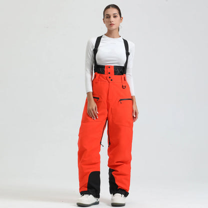 Herren Damen Skihose mit Hosenträgern Schneeoverall Wasserdicht -40 Grad Wärme