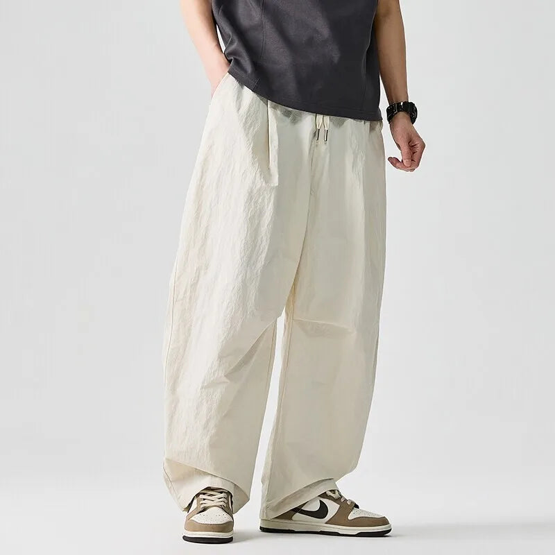 Herren Caprihose mit Allover-Print – Lockerer Schnitt Kordelzugbund