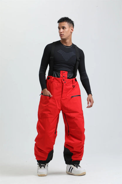 Herren Damen Skihose mit Hosenträgern Schneeoverall Wasserdicht -40 Grad Wärme