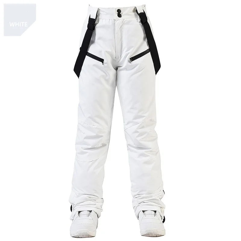 Men's and Women's Winter Ski Pants Windproof Waterproof with Waist Protection