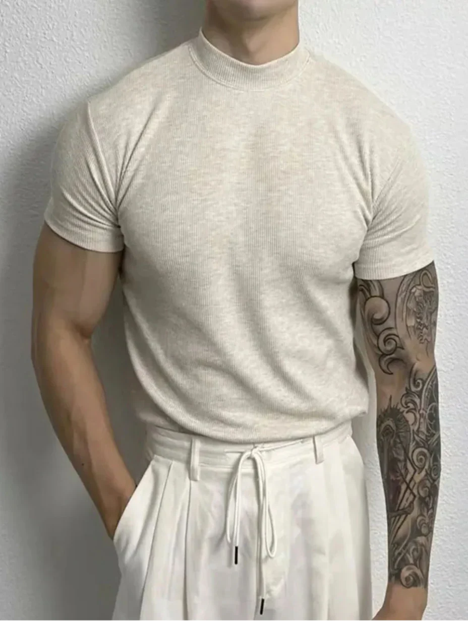 Sporty Men's Short-Sleeve T-Shirt Moisture-Wicking Lightweight