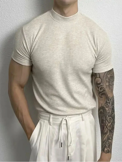 Sporty Men's Short-Sleeve T-Shirt Moisture-Wicking Lightweight