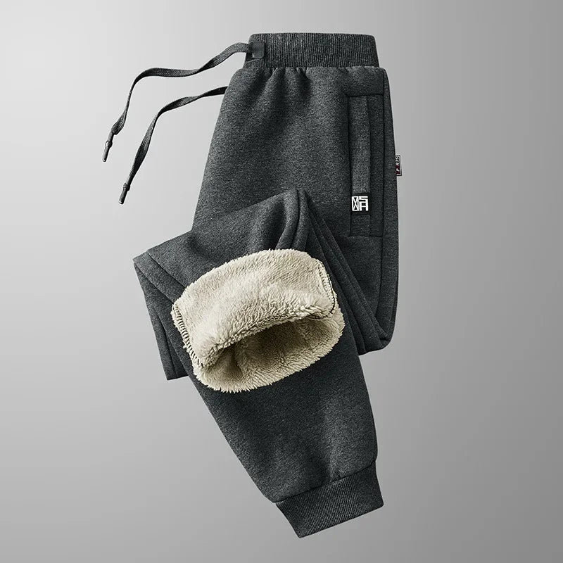 Herren Winter Jogginghose Fleecefutter Schmaler Schnitt Elastikbund – Komfort und Wärme