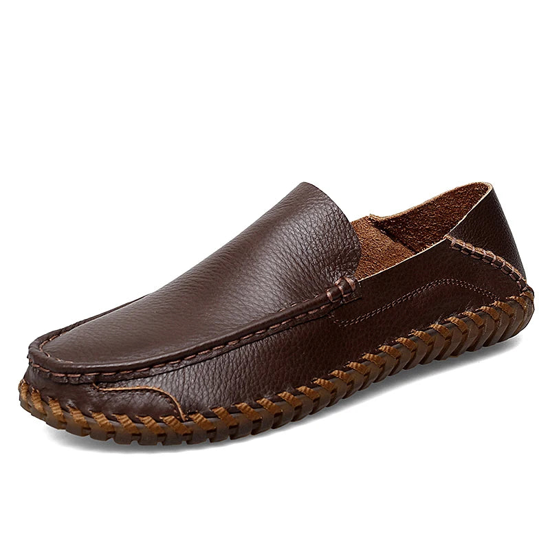 Men's Slippers Slip-On Handmade Seams Non-Slip Sole