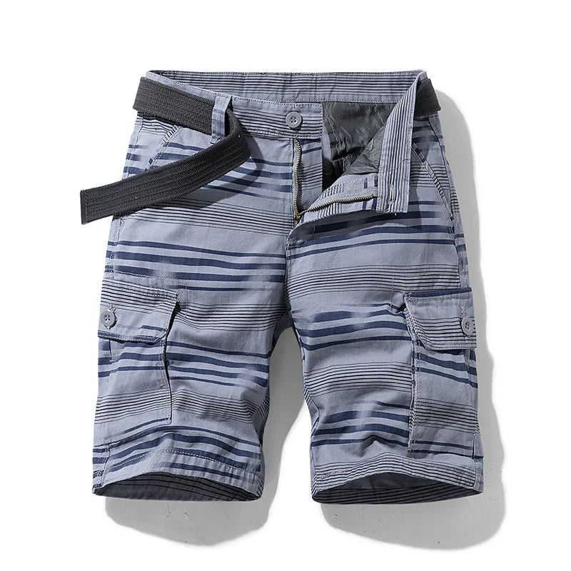 Men's Spring Cargo Shorts with Lightweight Design and Multiple Pockets