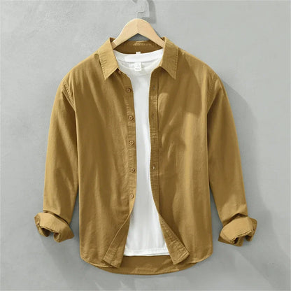 Herren Hemd Knopfleiste Leicht Strukturierte Passform