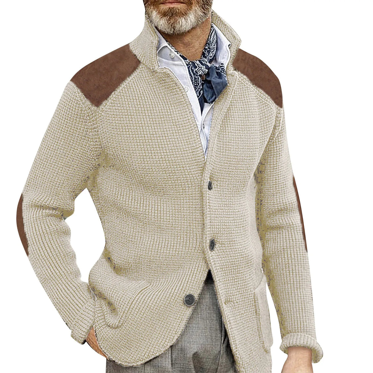 Herren-Strickjacke aus angenehmem Strick im modischen Look