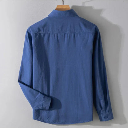 Men's Shirt Button Placket Two Pockets Light