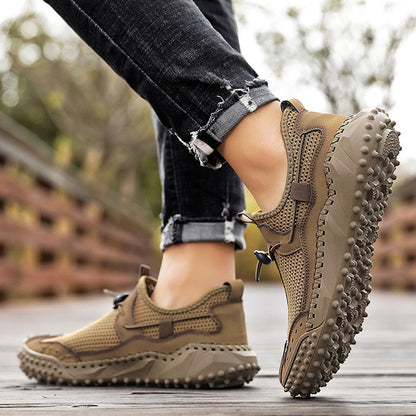 Men's Hiking Sneakers with EVA Midsole, Rubber Sole, Reinforced Toe, and Padded Collar