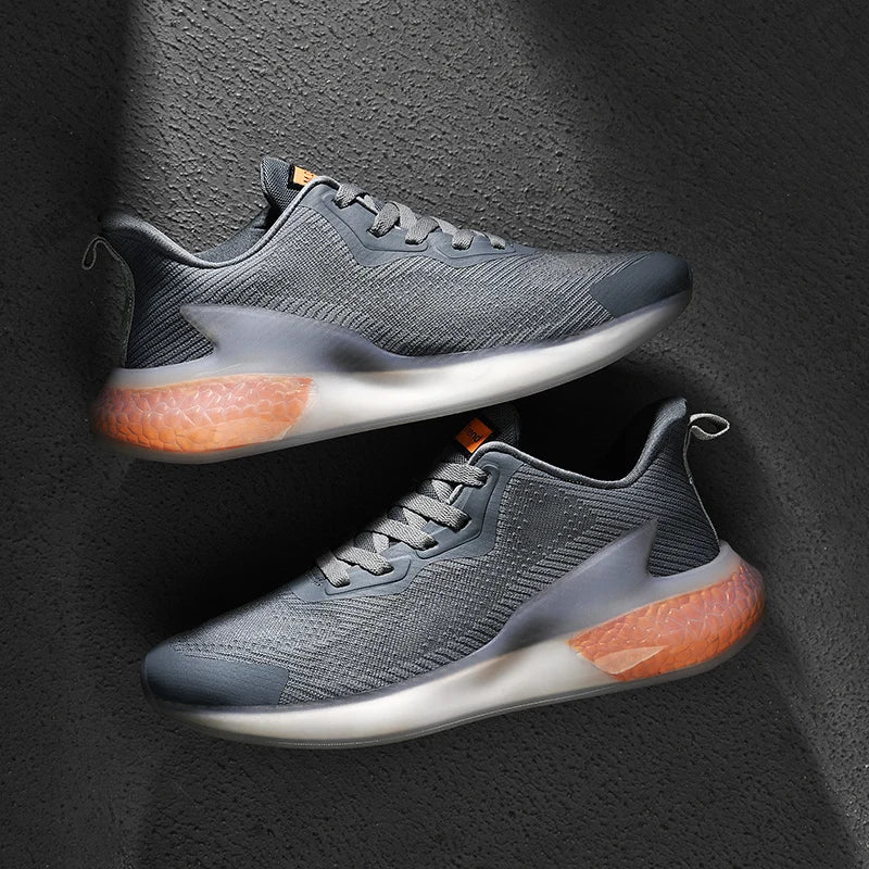 Men's Running Shoes Made of Breathable Mesh with Cushioned Sole and Lightweight Design