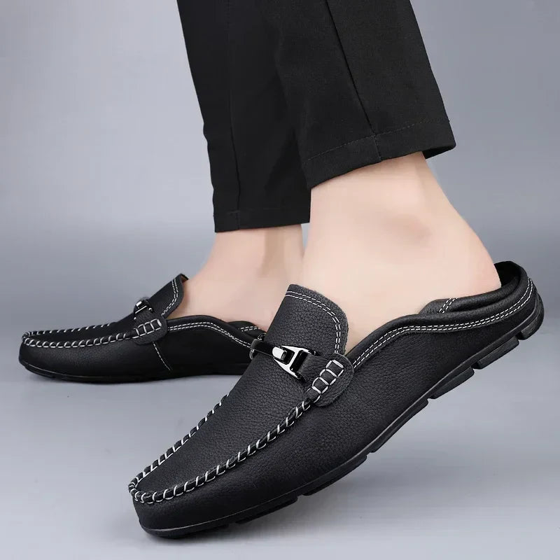 Herren-Loafer mit Metallic-Bit-Akzent und Gummiaußensohle