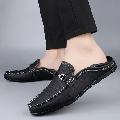 Herren-Loafer mit Metallic-Bit-Akzent und Gummiaußensohle