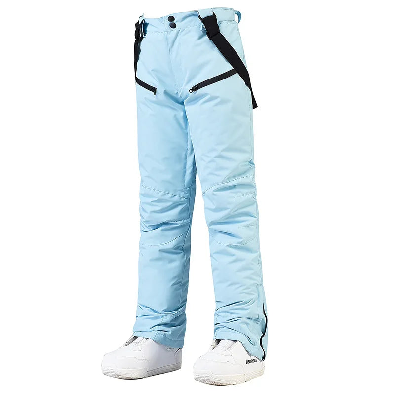 Men's and Women's Winter Ski Pants Windproof Waterproof with Waist Protection