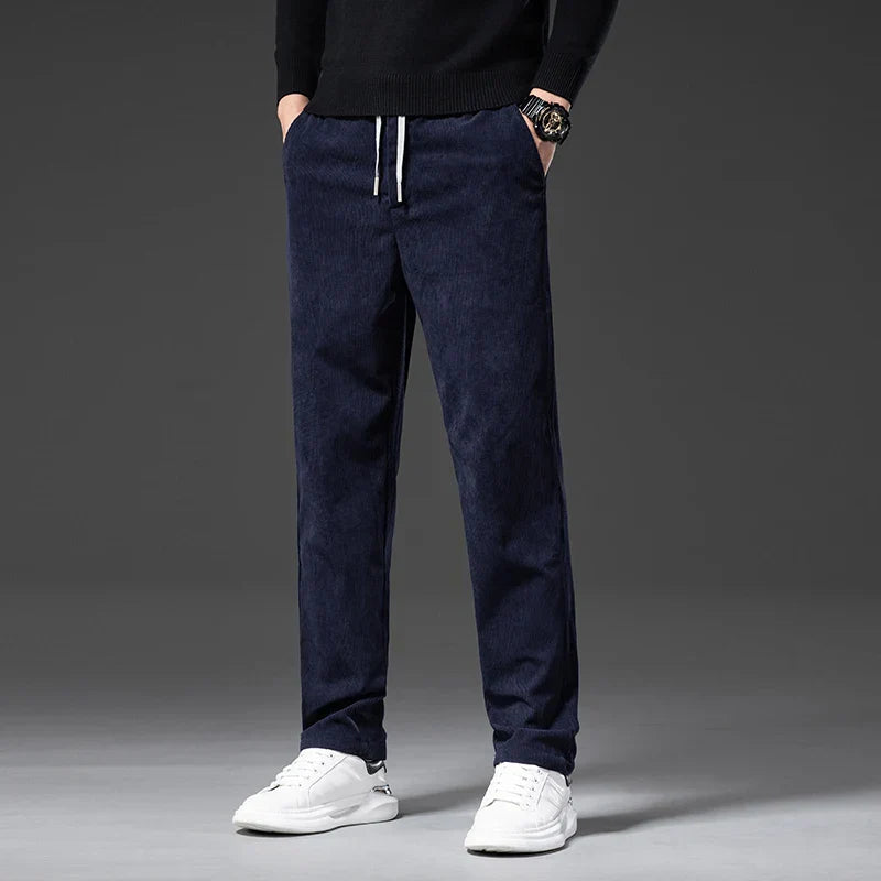 Herren Cordhose mit Geradem Bein – Verstellbarer Bund Bequeme Passform