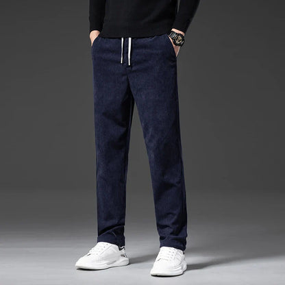 Herren Cordhose mit Geradem Bein – Verstellbarer Bund Bequeme Passform