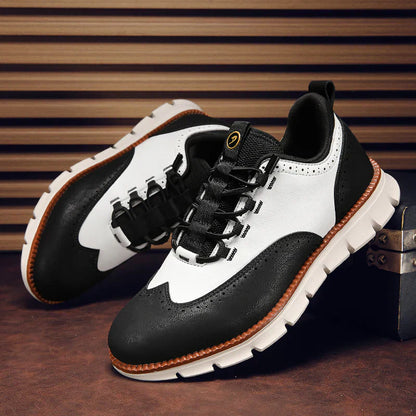 Herren-Oxford-Schnürschuhe, Flexible Sohle, Memory-Schaum-Innensohle, Lederoptik