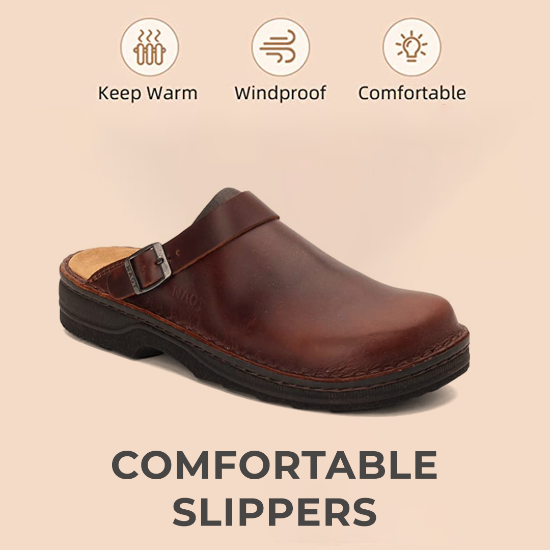 Brauner Lederschuh, winddicht, warmhaltend, bequem; ideal für den Winter. Hochwertige Materialien, rutschfeste Sohle, ergonomisches Design.