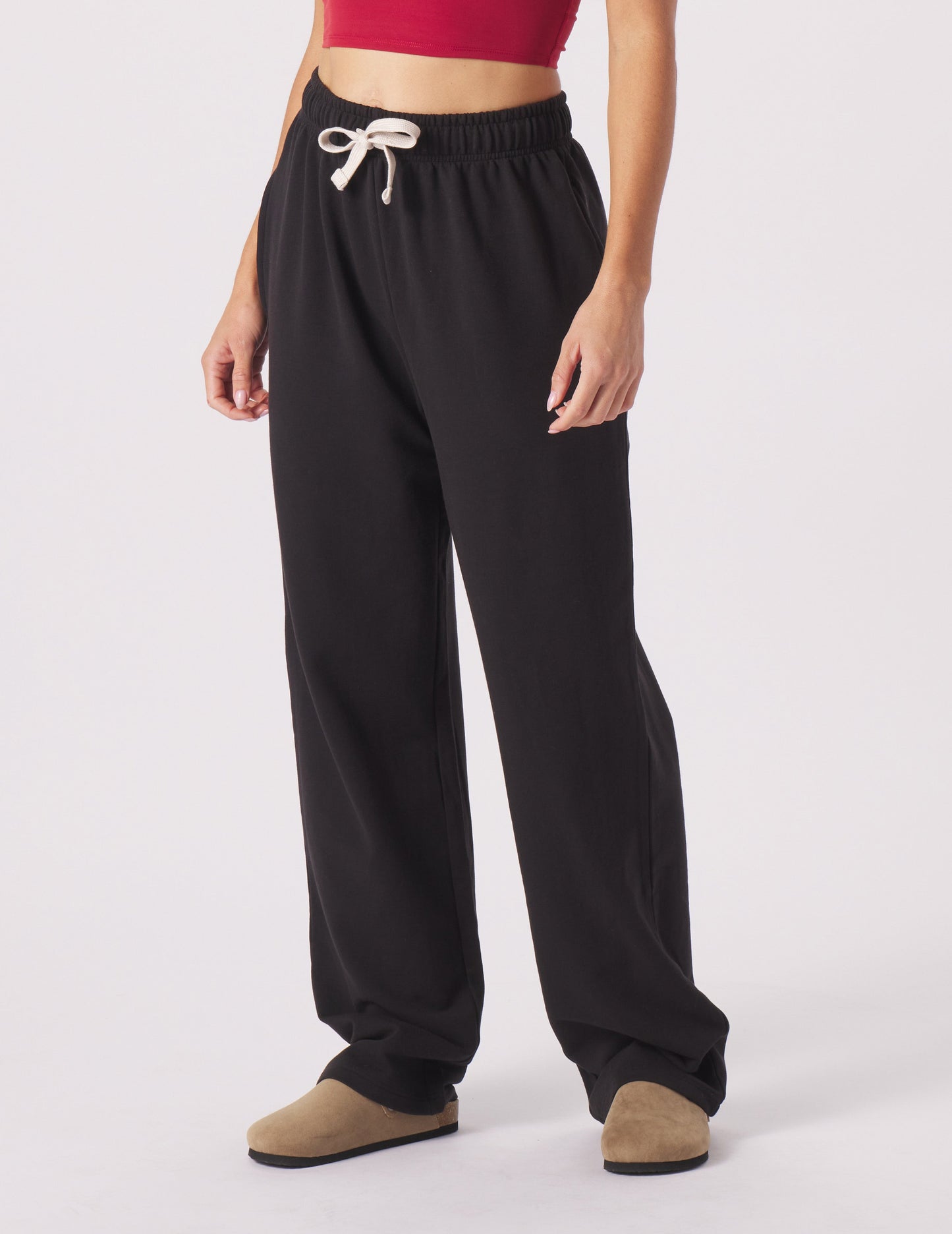 Damen Sweatpants Mit Geradegeschnittenem Bein, Weiter Passform Und Gebürstetem Finish
