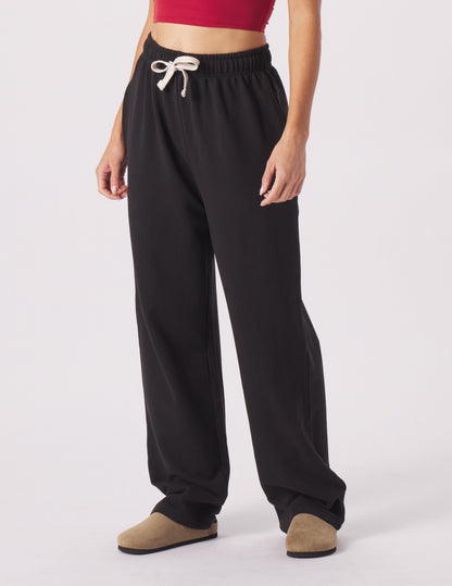 Damen Sweatpants Mit Geradegeschnittenem Bein, Weiter Passform Und Gebürstetem Finish