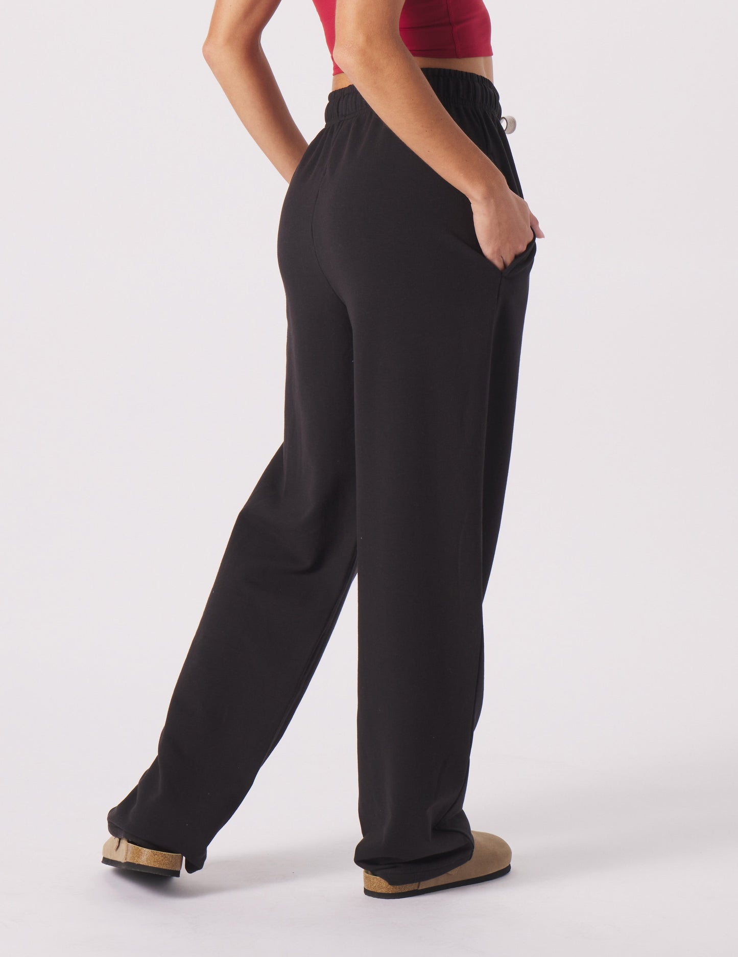 Damen Sweatpants Mit Geradegeschnittenem Bein, Weiter Passform Und Gebürstetem Finish