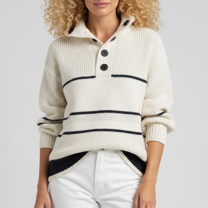 Damenpullover im entspannten Look mit strukturiertem Strick