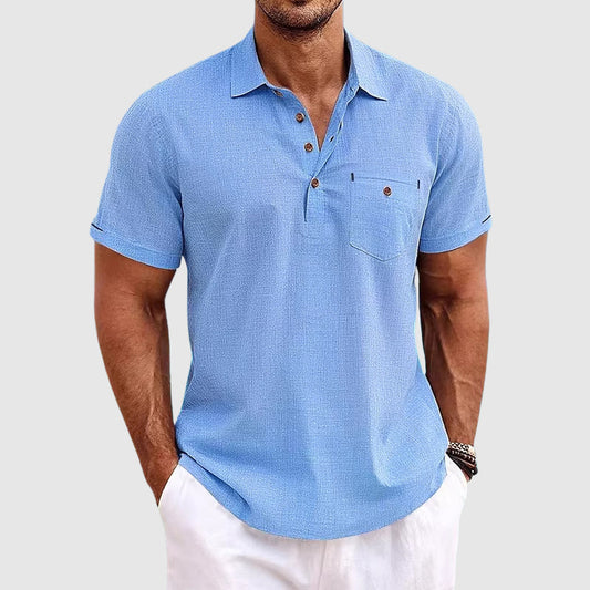 Men's Summer Polo Shirt Light Breathable Modern Cut