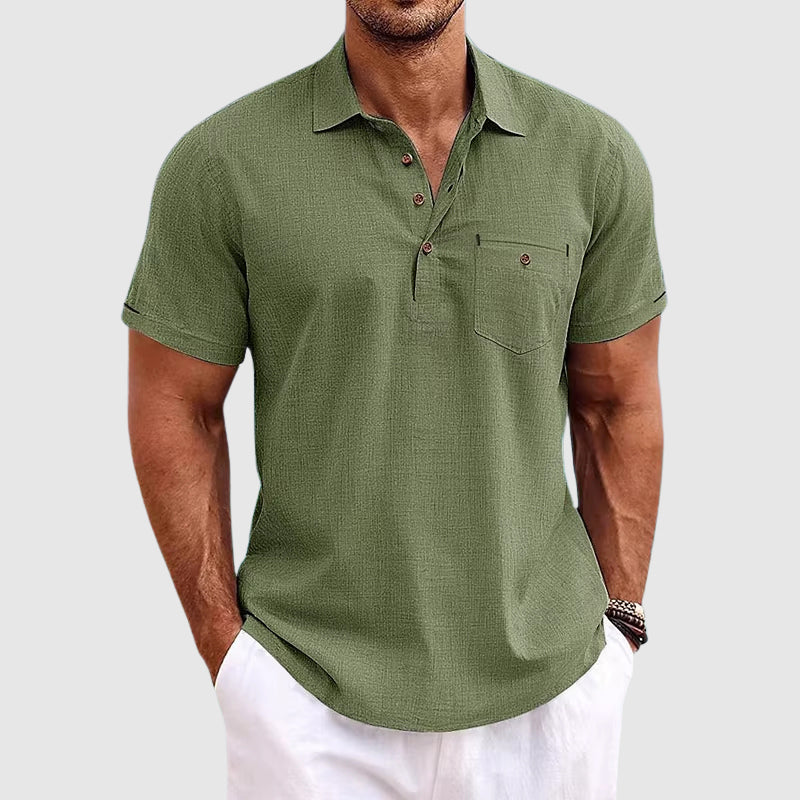 Men's Summer Polo Shirt Light Breathable Modern Cut