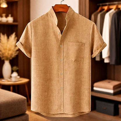 Herren Kurzarm Hemd mit Knopfleiste – Relaxed Fit Sommer