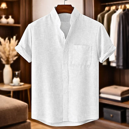 Herren Kurzarm Hemd mit Knopfleiste – Relaxed Fit Sommer