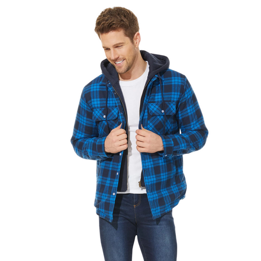 Herren Herbstjacke Wasserabweisend mit Reißverschluss und Verstellbarer Kapuze