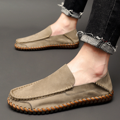 Men's Slippers Slip-On Handmade Seams Non-Slip Sole