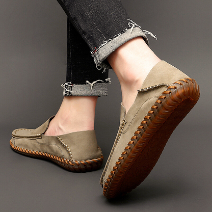 Men's Slippers Slip-On Handmade Seams Non-Slip Sole