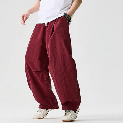 Herren Caprihose mit Allover-Print – Lockerer Schnitt Kordelzugbund