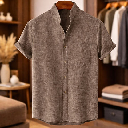 Herren Kurzarm Hemd mit Knopfleiste – Relaxed Fit Sommer