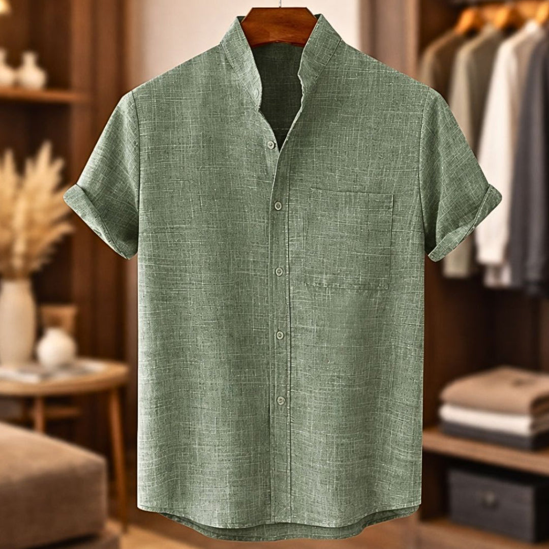 Herren Kurzarm Hemd mit Knopfleiste – Relaxed Fit Sommer