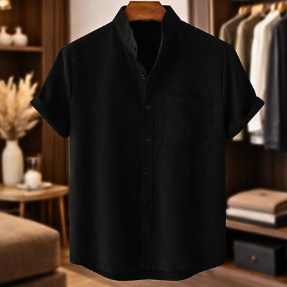 Herren Kurzarm Hemd mit Knopfleiste – Relaxed Fit Sommer