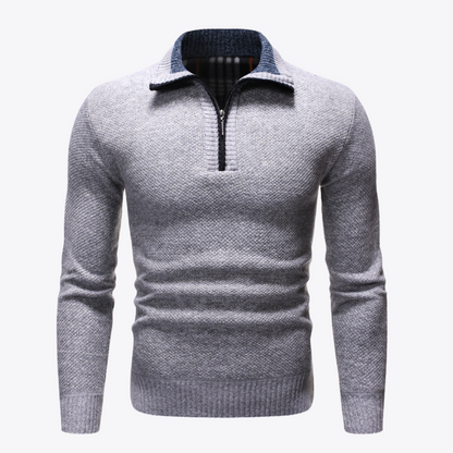 Herren Pullover Reverskragen Strukturierte Form