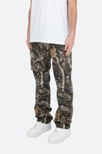 Herren Baggy Jeans mit Relaxed Fit und Vintage Waschung – Hunter Camo Stil