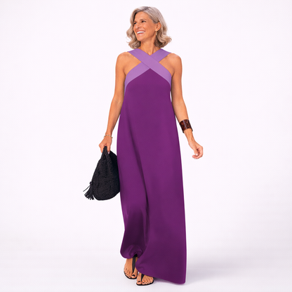 Damen Sommerkleid mit Carmenausschnitt und Cross-Wrap-Design