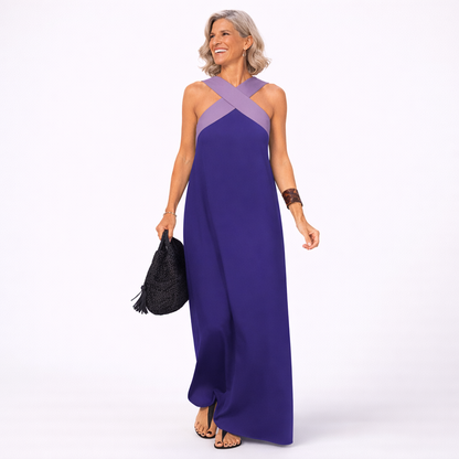 Damen Sommerkleid mit Carmenausschnitt und Cross-Wrap-Design
