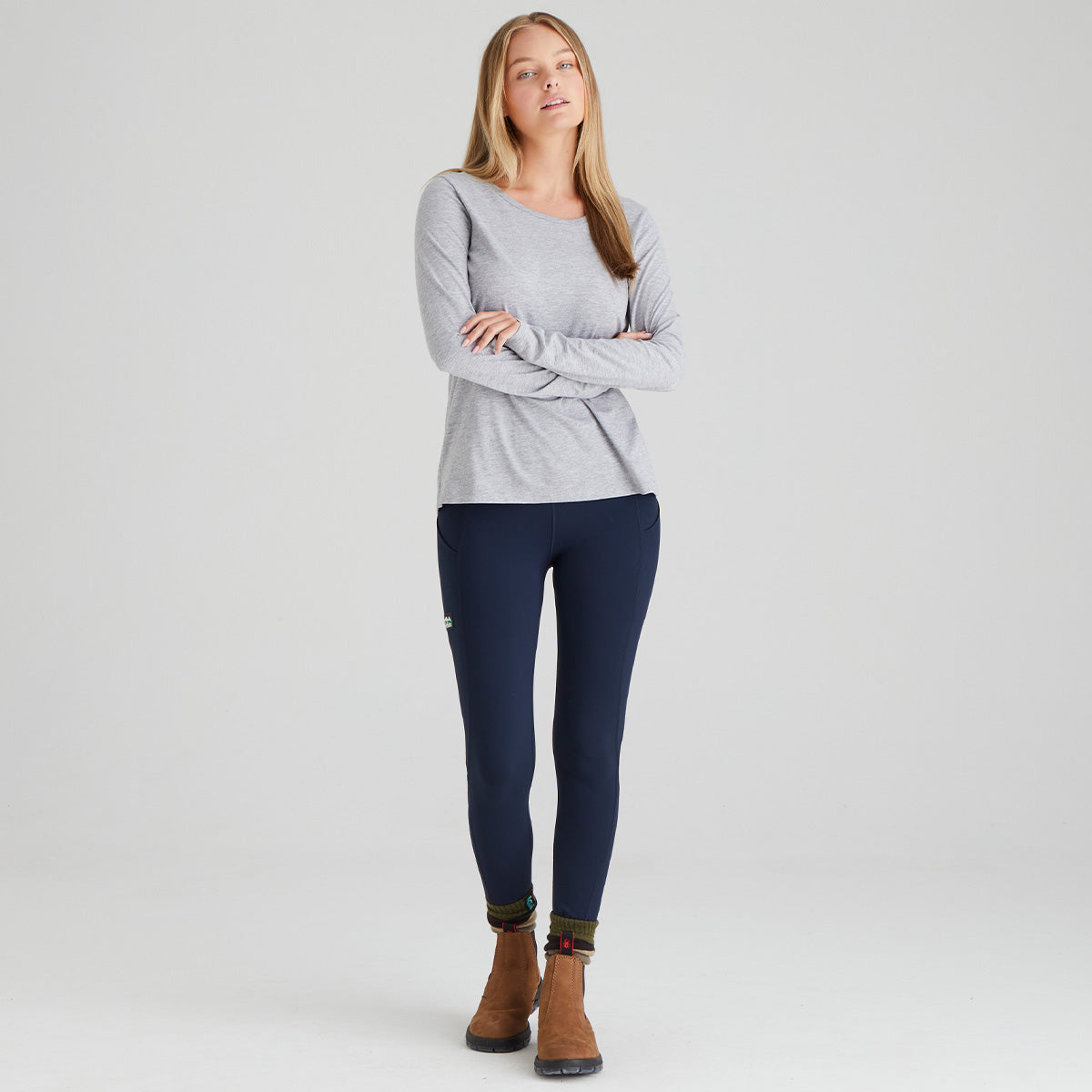 Damen Leggings Mittleres Gewicht Kordelzug Taschen