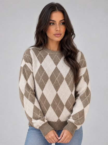 Rundhals-Strickpullover für stilvolle Alltags- und Bürooutfits