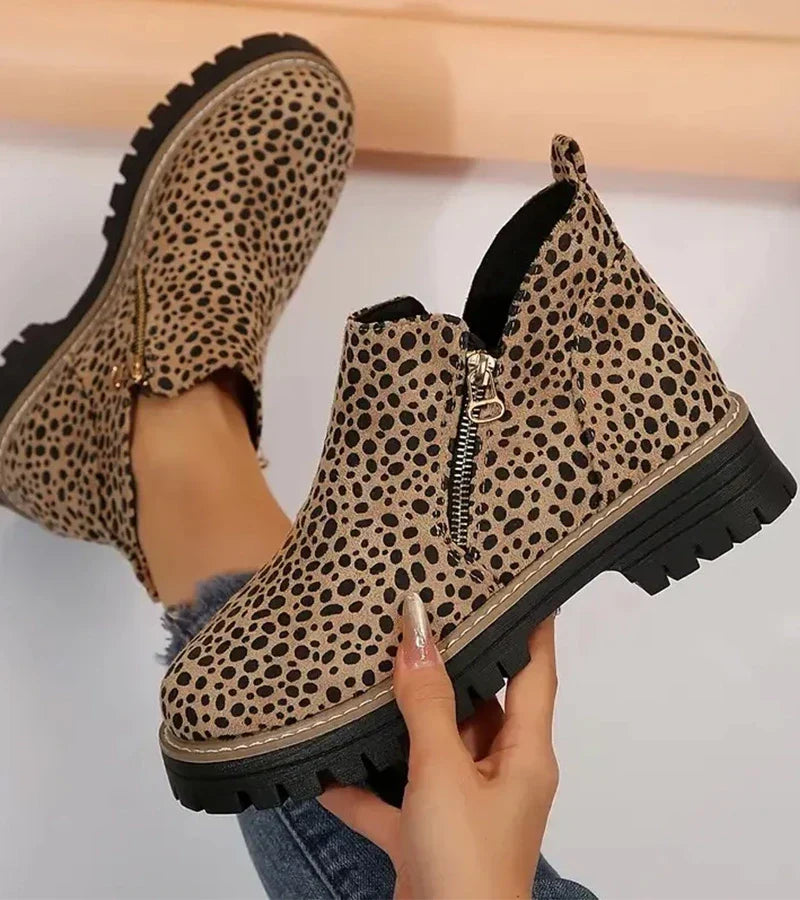 Damen-Stiefeletten mit markanter Plateausohle