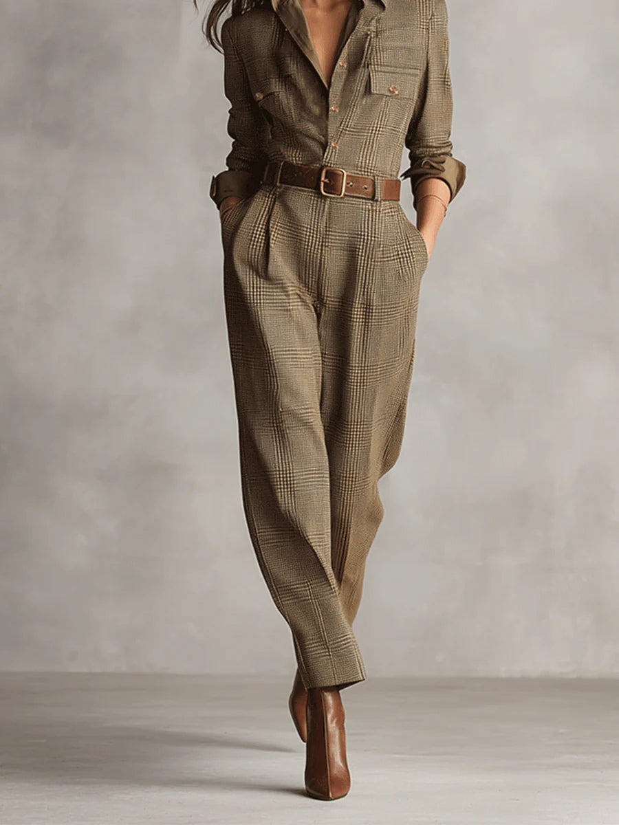 Women's Jumpsuit with Figure-Hugging Fit and Structured Design