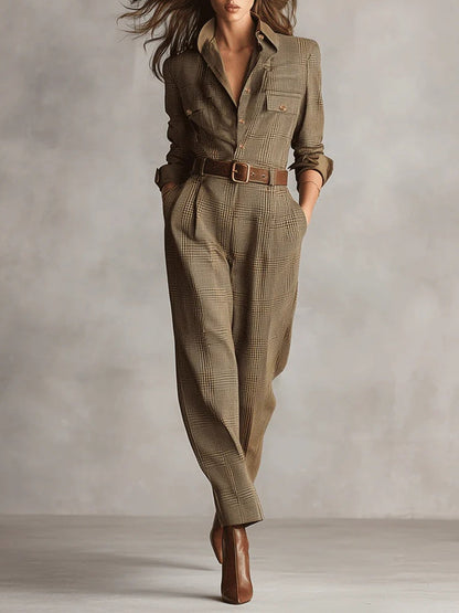 Women's Jumpsuit with Figure-Hugging Fit and Structured Design