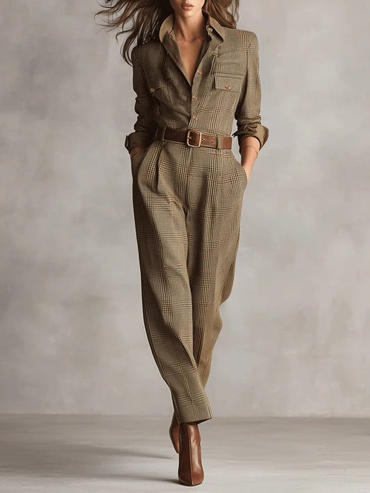 Women's Jumpsuit with Figure-Hugging Fit and Structured Design